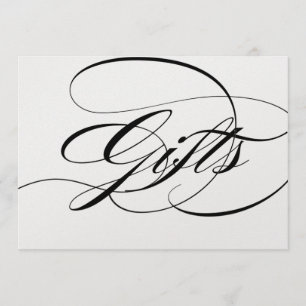 Gift wedding reception sign beautiful script invitation