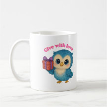 Gift with Love – Cute Owl with Present