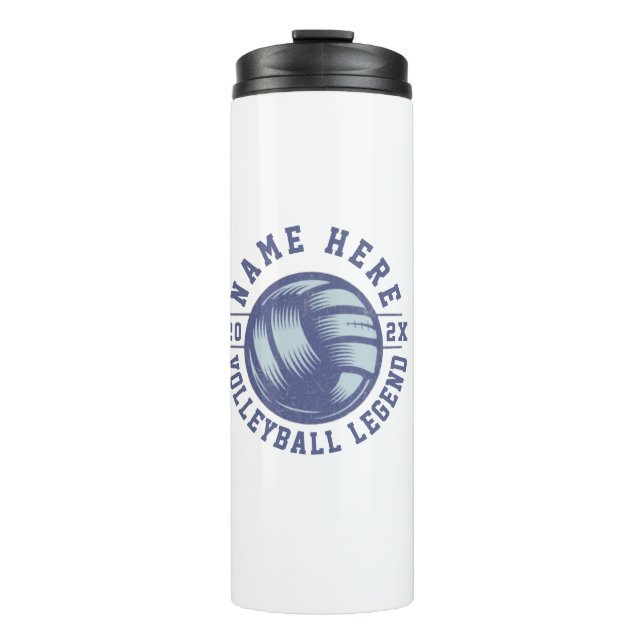 Gift with personalized name for volleyball players thermal tumbler (Front)