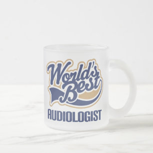 Gift Worlds Best Audiologist Frosted Glass Coffee Mug