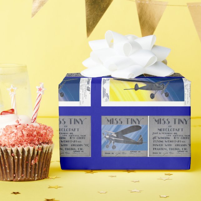 Gift Wrap - Antique Model Aeroplanes (Birthday Party)