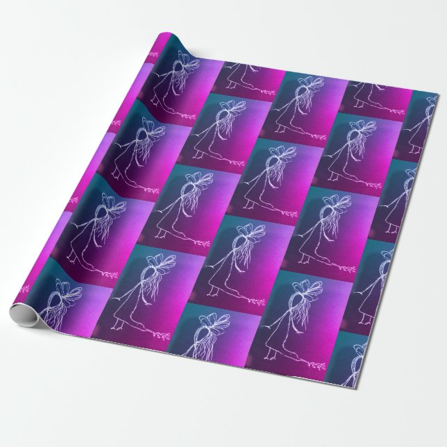 Gift Wrap - Chalk Girl (Unrolled)