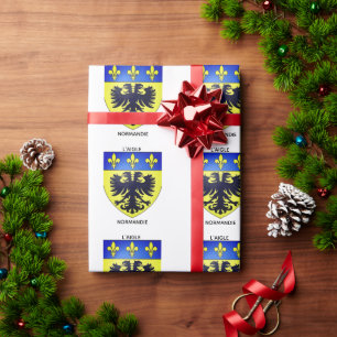 Gift wrap coat of arms of L'Aigle in Normandy