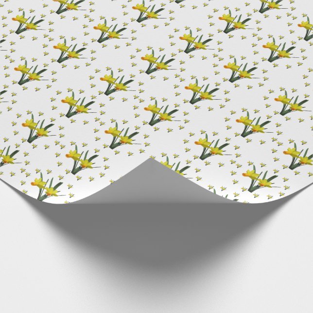 Gift Wrap - Daffodil blossoms (Corner)