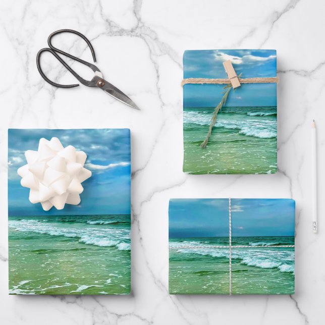 gift wrap, Fort Walton Beach Florida Wrapping Paper Sheet (Front)