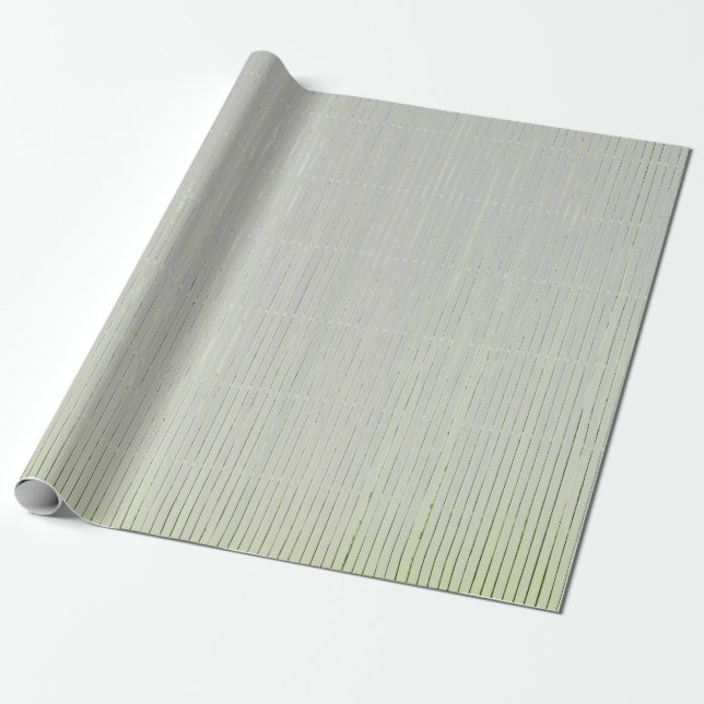 GIFT WRAP GREY AND GREEN FADED STRIPS (Unrolled)
