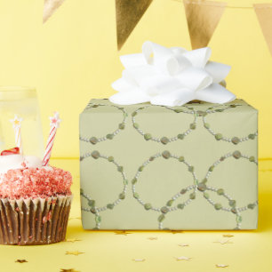 Gift Wrap - Interlocked Circles - Pearls and Stone