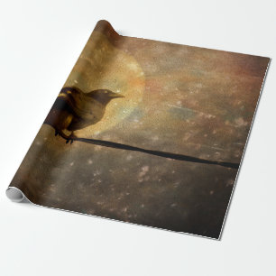 Gift Wrap-Mischievous Crow Wrapping Paper