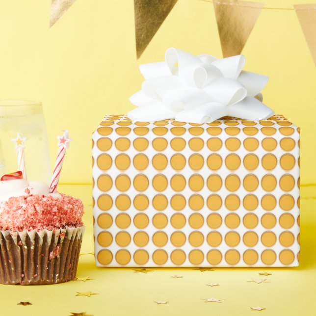 Gift Wrap - Orange Dots (Birthday Party)