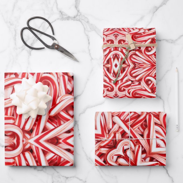 Gift Wrap Paper Candy Canes (Front)