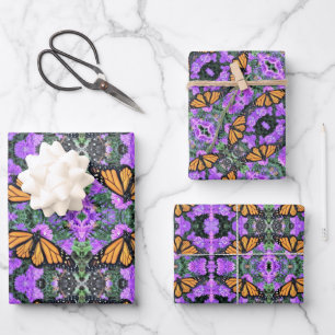 Gift Wrap Paper Monarch on Asters