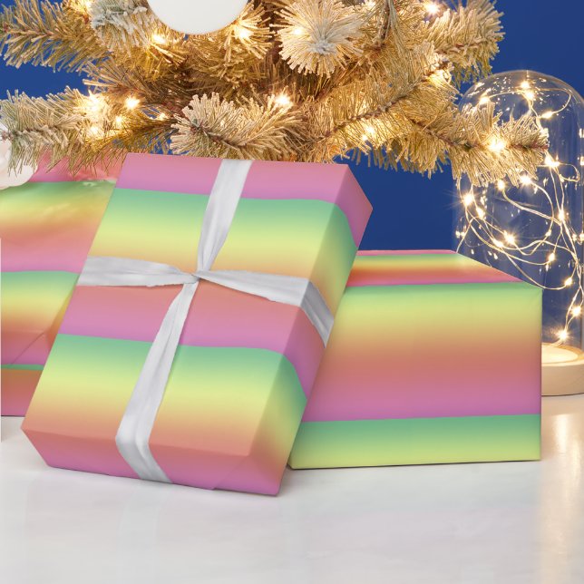 Gift Wrap - Rainbow Stripes (Holidays)