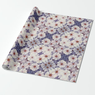 Gift Wrap Roll White African Daisies