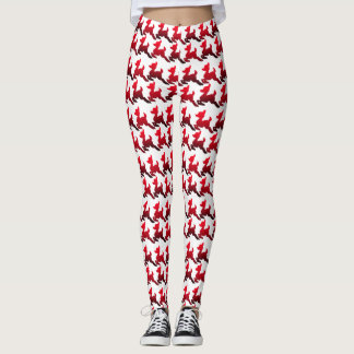 Gift Wrap'd Red & White Leggings