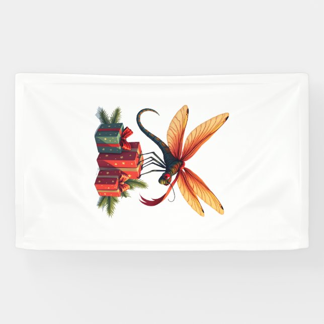 Gift-Wrapped Dragonfly Banner (Horizontal)