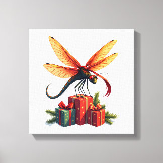 Gift-Wrapped Dragonfly Canvas Print