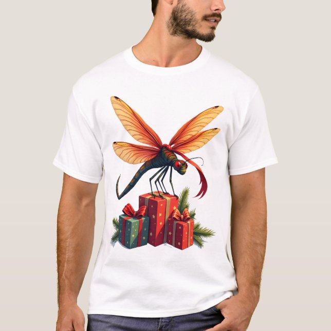Gift-Wrapped Dragonfly T-Shirt (Front)