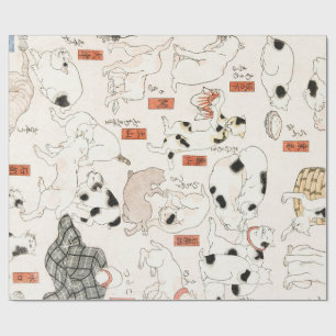 GIFT WRAPPING Cats (1847-1850) JAPANESE PRINT Paper