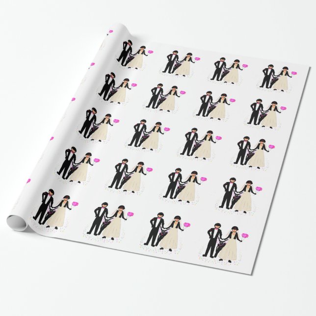 Gift wrapping paper Biker Wedding add Photo/text (Unrolled)