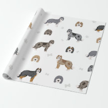 Gift Wrapping Paper featuring Various Doodle dogs
