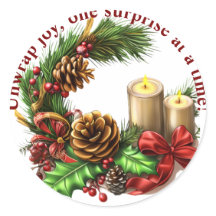 Gift wrapping sticker