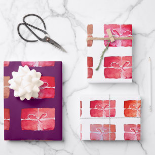 Gift wrapping winter birthday holiday paper sheet