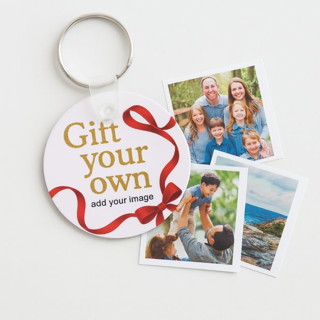 Gift Your Own Add Image Keychain (Your memories, always with you” or “Turn moments into keepsakes)
