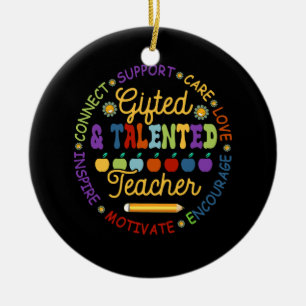Gifted And Talented Teacher Appreciation Week Back Ceramic Tree Decoration