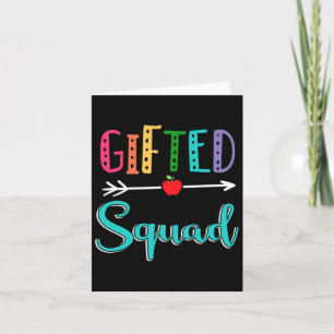 Gifted Squad Teacher Byck To School Card
