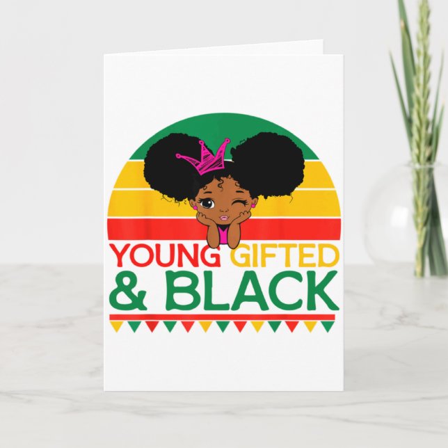 Gifted Young Black Dashiki African Pride History M Card (Front)