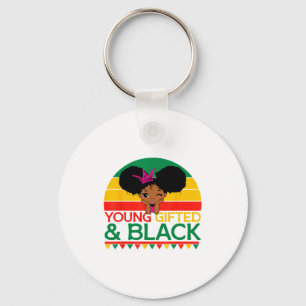 Gifted Young Black Dashiki African Pride History M Key Ring