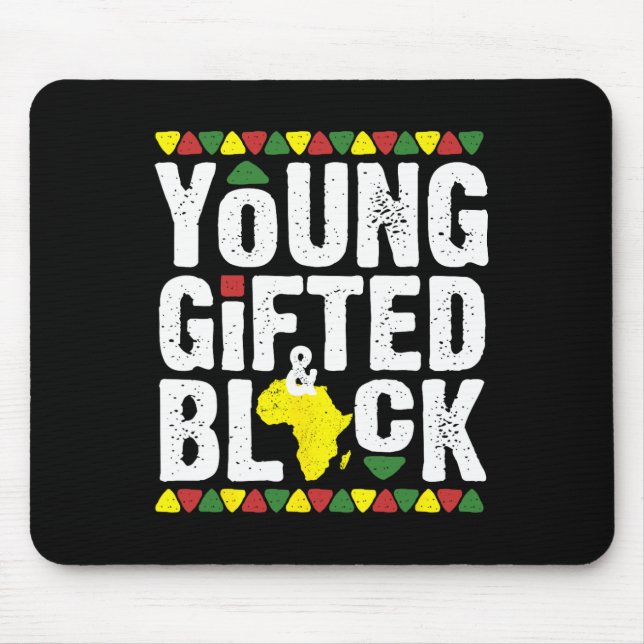 Gifted Young Black Dashiki African Pride History M Mouse Mat (Front)