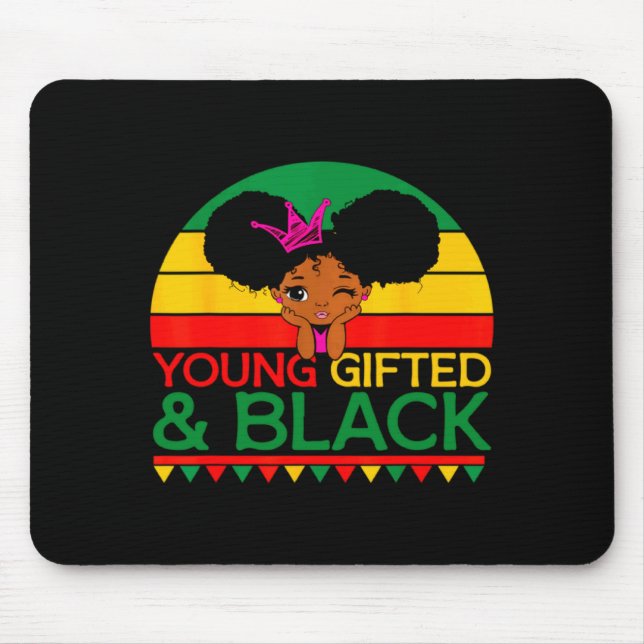 Gifted Young Black Dashiki African Pride History M Mouse Mat (Front)