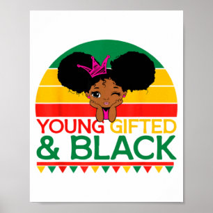 Gifted Young Black Dashiki African Pride History M Poster