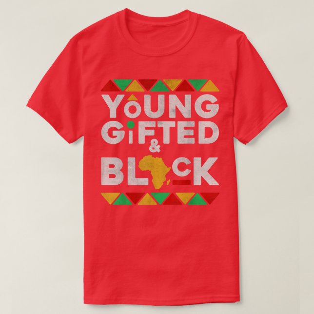 Gifted Young Black Dashiki African Pride History M T-Shirt (Design Front)