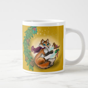 Gifting Fox Holiday Large Coffee Mug