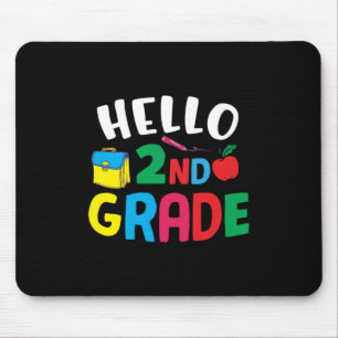 Gifts 2nd Teacher Hello 2nd Grade Mouse Mat