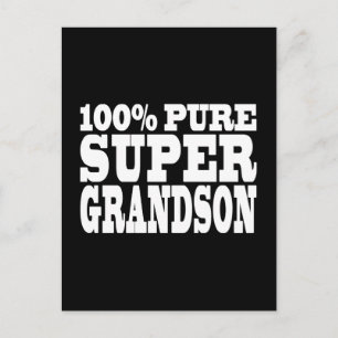 Gifts 4 Grandsons : 100% Pure Super Grandson Postcard