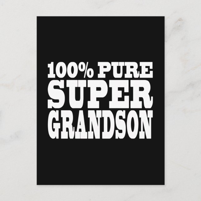 Gifts 4 Grandsons : 100% Pure Super Grandson Postcard (Front)