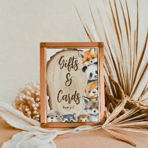 Gifts and Cards Slice Wood Animal theme Poster