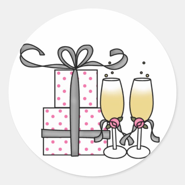 Gifts and Champagne Sticker (Front)