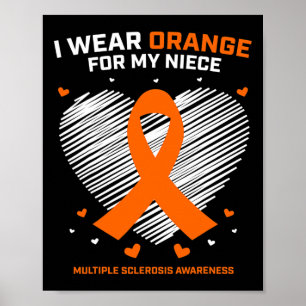 Gifts Apparel Clothing Niece Multiple Sclerosis Aw Poster