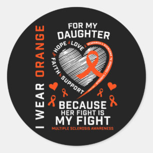 Gifts Apparel Fight Daughter Multiple Sclerosis Aw Classic Round Sticker