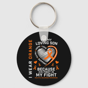 Gifts Apparel Orange Son Multiple Sclerosis Awaren Key Ring
