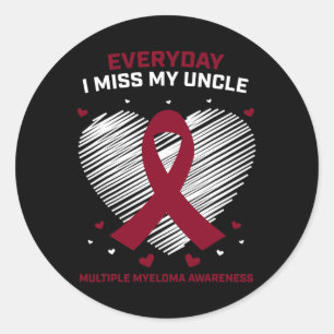 Gifts Blood Cancer Awareness Products Uncle Multip Classic Round Sticker