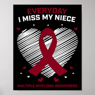 Gifts Blood Cancer Products Niece Multiple Myeloma Poster