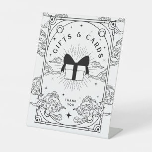 Gifts & Cards Black & White Tarot Baby Shower Pedestal Sign