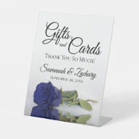 Gifts & Cards Deep Navy Blue Rose Thank You