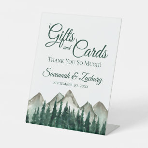 Gifts & Cards Mountains & Pine Thank You Pedestal Sign