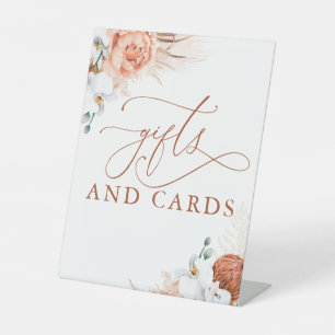 Gifts Cards Terracotta Floral Pampas Grass Sign